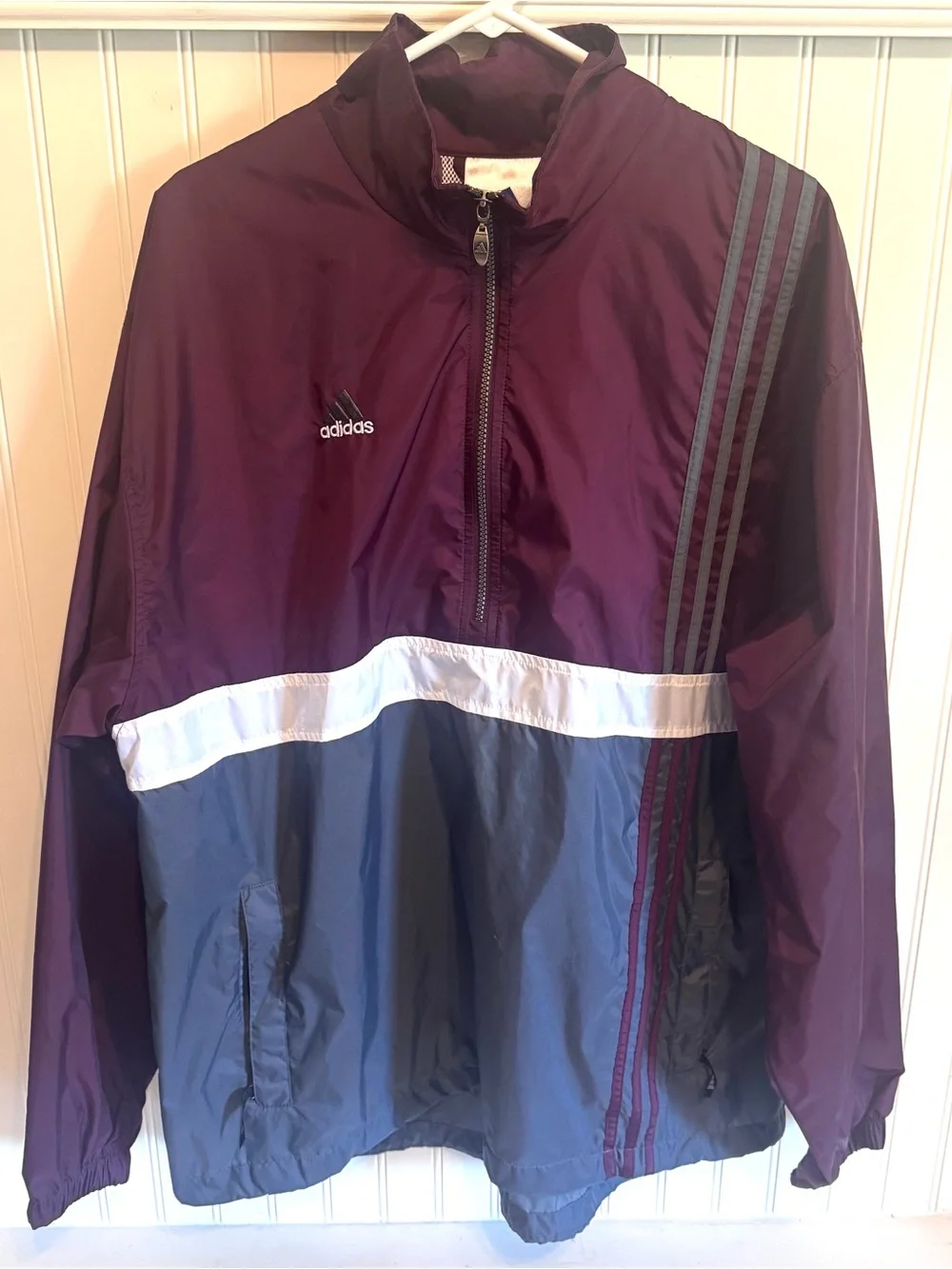 VTG Adidas 1/2 Zip pullover “Tracker HZ” windbreaker 1990s